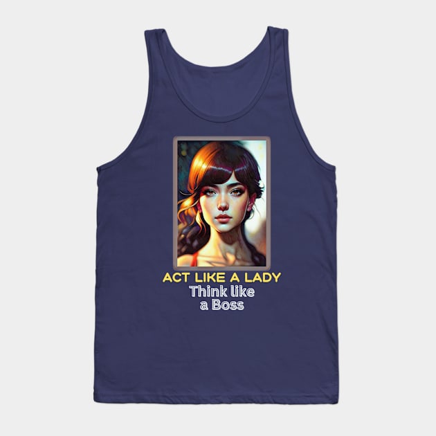 Act like a Lady, think like a Boss (pretty girl) Tank Top by PersianFMts